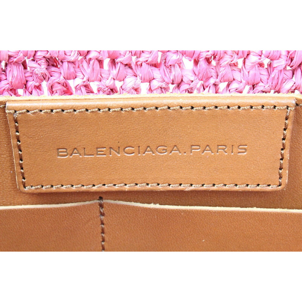 Balenciaga Bag Straw Basket Pink Raffia Summer - Picture 6 of 7